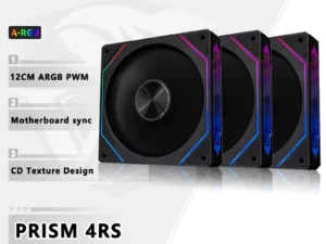 ICE Whale Prism 4RS ARGB PC Case Fan 120mm Infinity Mirror Design Motherboard Lighting Sync 4PIN PWM CPU Cooler Fan ventilador