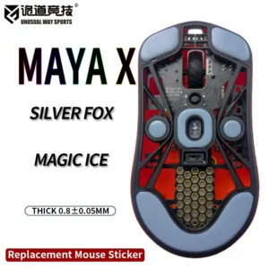 UnusualWaySports Mouse Skates Feet Maya X Cambered Surface PTFE Anti Collapse Multilayer Magic Ice Silver Black Pink Fox
