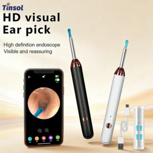 Tinsol 1296P Smart Visual Ear Cleaner Ear Spoon Otoscope USB-C Charging Endoscope Earwax Removal Tool with Camera