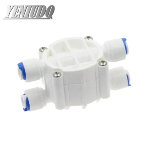 1/4" Hose quick connection Auto Shut Off 4 Way Valve Quick Fitting Connection Aquarium RO Water Filter Reverse Osmosis System