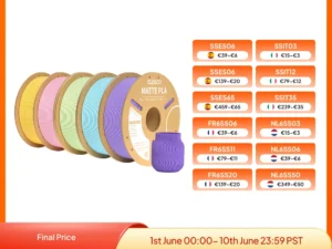 ELEGOO Matte PLA Filament 1KG,1.75mm FDM 3D Printer Filament Dimensional Accuracy +/- 0.02mm, 1kg Carboard Spool (2.2lbs)