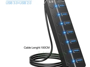 USB 3.0 Hub USB Hub 2.0 Multi USB Splitter Hub 100cm Long cable Multiple Expander for Computer Laptop PC Accessories Usb adapter