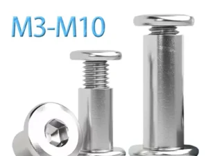 M3 M4 M5 M6 M8 M10 304 Stainless Steel Flat Hex Hexagon Socket Head Furniture Rivet Connector Insert Joint Sleeve Cap Nut