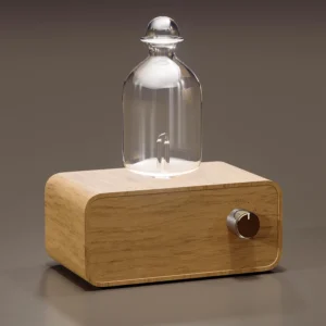 Rechargeable Essential Oil Diffuser Waterless Nebulizing Diffuser Electric Smell for Home Office Wood and Glass Aroma Diffuser