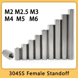 M2 M2.5 M3 M4 M5 M6 304 Stainless Steel Hex Motherboard Standoff Board Rack Stud Spacing Screw Female PCB Pillars Bolt Spacer