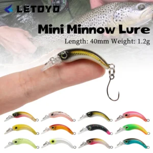 LETOYO Mini Trout Lure 1.2g Floating Minnow Trout Fishing Lure Micro Hard Lures Artificial Bait Wobblers For Trout Bass Perch
