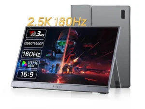 ARZOPA 16.1in 180HZ 2.5K Portable Monitor 107% sRGB HDR IPS External Second Screen for Laptop/PC/PS5/Mac/Xbox Z3FC Gray with Bag