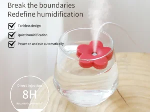 Portable Mini USB with Filter Flower Humidifier Bottle Aroma Diffuser Mist Maker Cool Mist Air Humidifier For Home Office Room