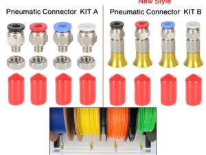 XCR 3D Printer Filament Dryer Box Pneumatic Connector with Nut for PLA ABS Filaments 2.5x4mm PTFE Tube 3D Printer Accessories