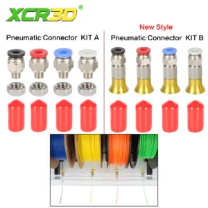 XCR 3D Printer Filament Dryer Box Pneumatic Connector with Nut for PLA ABS Filaments 2.5x4mm PTFE Tube 3D Printer Accessories