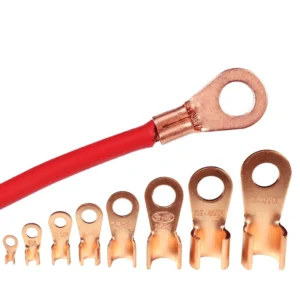 10/50PCS Copper OT Terminal Non-Insulated Wire Connector Bare Electrical Cable Terminals Lug Battery Ring Crimp Terminal 10-100A