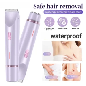 Electric Shaver for Woman Double Head Dual Purpose Female Razor Body Epilator Leg Underarm Bikini Electric Hair Remover Trimmer