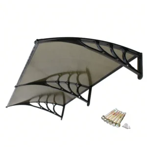 80''x 40'' Window Canopy Awning Front Door Patio Cover Outdoor Polycarbonate