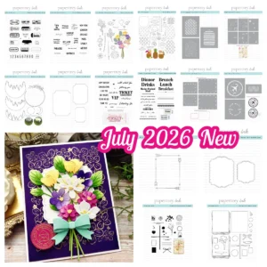 July 2026 New Papertray Ink Mixed Bouquet Pineapple Metal Cutting Dies and Stamps for DIY Handmade Photo Album Scrapbook Calenda