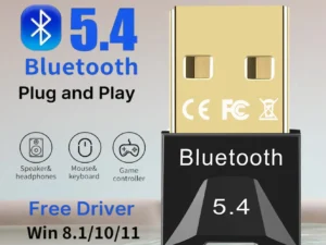 USB Bluetooth Adapter for Pc Usb Bluetooth 5.4/ 5.3/ 5.1/ 5.0 Dongle Receiver for Speaker Mouse Keyboard Music Audio Transmitter