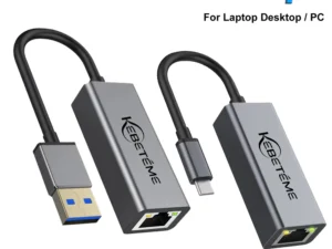 Kebidumei 1000Mbps USB Ethernet Adapter USB 3.0 Network Card to USB RJ45 Lan for PC MacBook Win 10/11 Xiaomi Ethernet USB Cable