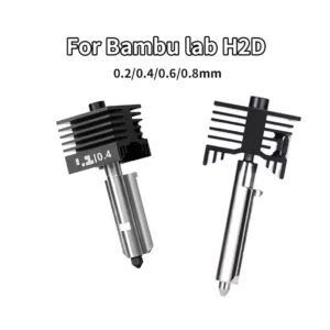 Original H2D H2S H2C Hotend Kit For Bambu Lab Fast Speed Hot End Assembly 0.2/0.4/0.6/0.8mm Hardened steel Nozzle 3D PrinterPart