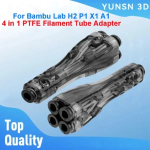 4 in 1 PTFE Filament Tube Adapter For Bambu Lab H2 P1 X1 A1 3D Printer Filament Clean Pad Multi-Material Compatible No-Clogging