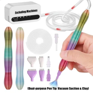 Vacuum Diamond Painting Pen Replacement Accessories Set with Silicone Hose & 3 Tips, Compatible with Most Vacuum Diamond Art Pen