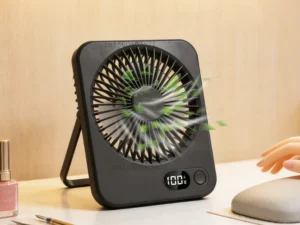 Mini Portable Fan USB Desk Fan Rechargeable Table Fan Wall Mount Hanging Fan 5 Gear Student Desk Fan Office Camping Table Fan