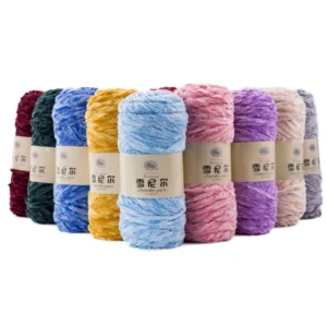 DIY 100% Polyester Velvet Yarn Amigurumi Accessories Dolphin Baby Plush Yarn Soft Chenille Yarn for Knitting 1 Skein 100g 130M