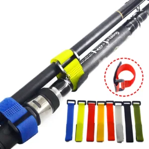 10Pcs Fishing Rod Holder Tie Wear-Resistant & Waterproof Strap for Fishing Rope Enthusiasts Use random color