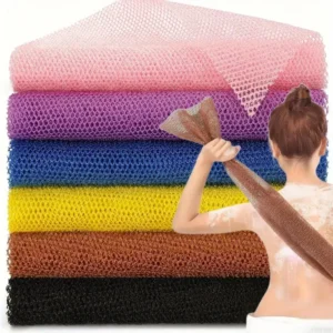African Exfoliating Sponges Towel Mesh Bath Scrub Washcloth Double Side Wash Bath Loofah for Smooth Skin Back Shower Scrubb