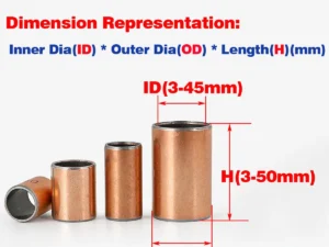 Sf-1 Oil-Free Self-Lubricating Composite Bearing Copper Shaft Bushing Inner Diameter 3 4 5 6 8 9mm Bushing Small Bushing