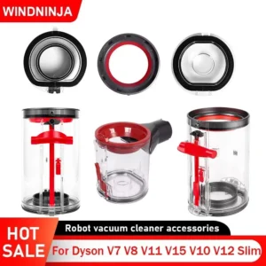 Dust Bin For Dyson V7 V8 V11 V15 V10 V12Slim Vacuum Accessory Canister Dust Bucket Bin Dust Tank Sealing Ring And Base Lid Part