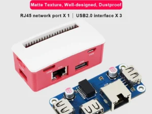 Raspberry Pi Zero 2 W Ethernet / USB HUB HAT (B) for Raspberry Pi Series 1 x RJ45 3 x USB 2.0 Interface for Raspberry Pi Zero